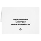 Blue Wave Butterly Cards (Back Horizontal)