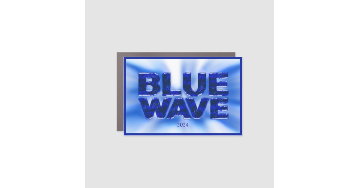 BLUE WAVE Car Magnet | Zazzle