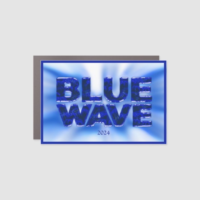 BLUE WAVE Car Magnet (Front)