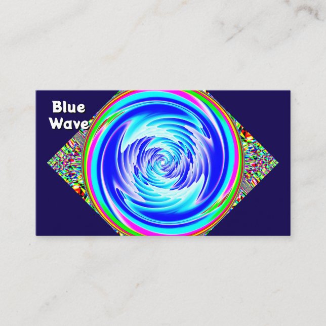 Blue Wave (change the words) Business Card (Front)