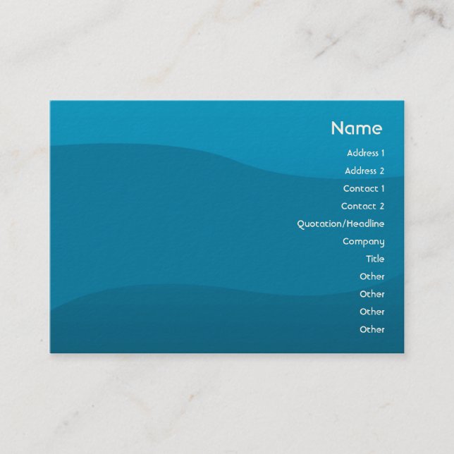 Blue Wave - Chubby Business Card (Front)
