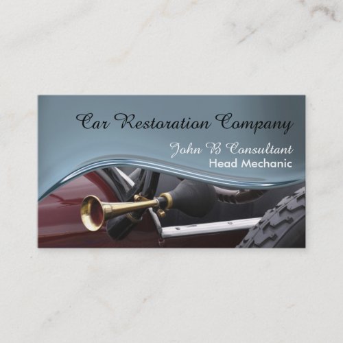 Blue wave classic car business card