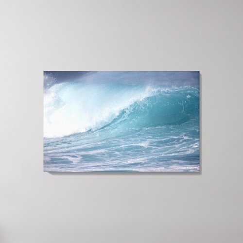 Blue wave crashing Maui Hawaii USA 2 Canvas Print