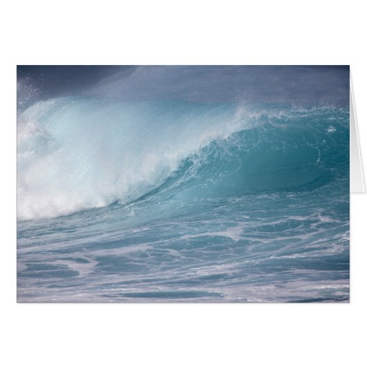 Blue wave crashing, Maui, Hawaii, USA 2 Cards (Front Horizontal)