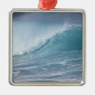 Blue wave crashing, Maui, Hawaii, USA 2 Metal Ornament