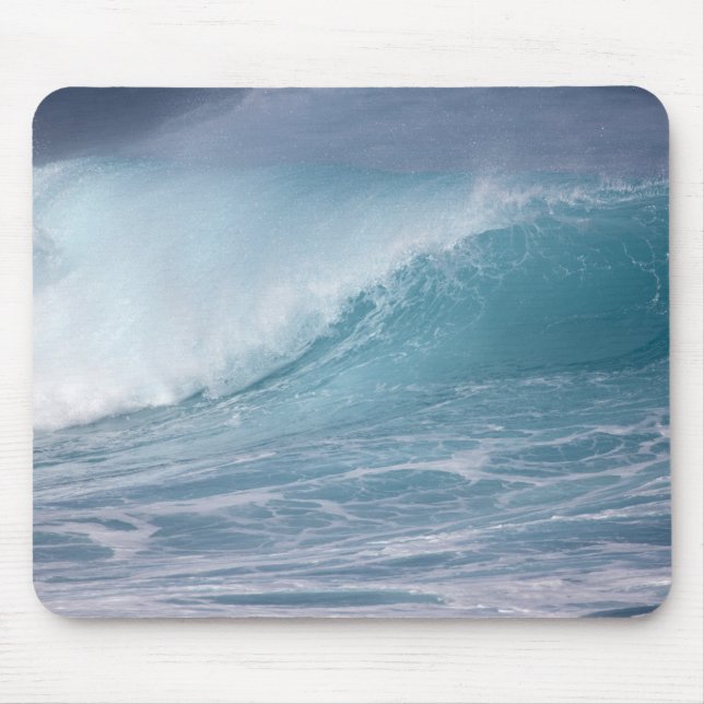 Blue wave crashing, Maui, Hawaii, USA 2 Mouse Pad (Front)