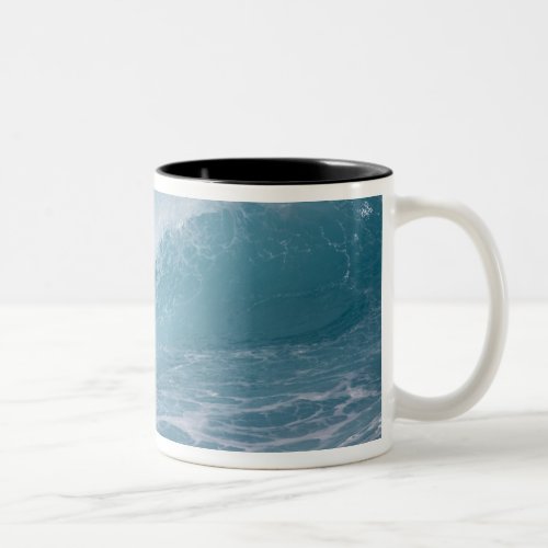 Blue wave crashing Maui Hawaii USA 2 Two_Tone Coffee Mug