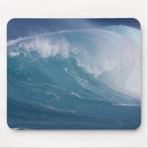 Blue wave crashing Maui Hawaii USA Mouse Pad