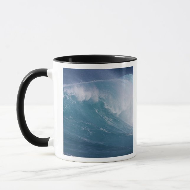 Blue wave crashing, Maui, Hawaii, USA Mug (Left)