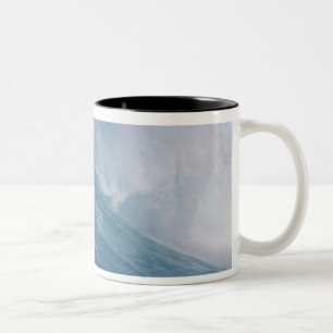 Blue wave crashing, Maui, Hawaii, USA Two-Tone Coffee Mug
