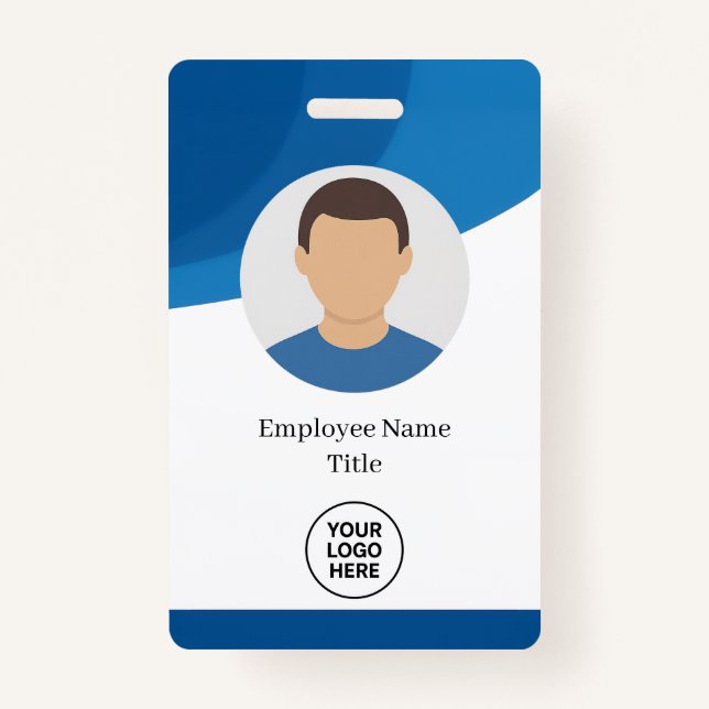 Blue Wave Custom Employee ID Badge (Front)