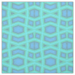 Blue Wave Diamond Geometric Print Pattern Fabric