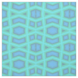 Blue Wave Diamond Geometric Print Pattern Fabric