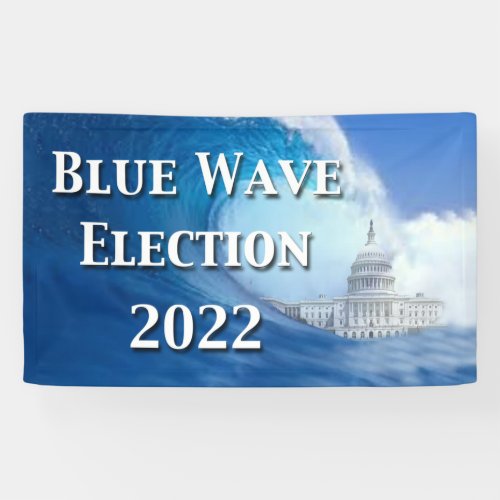 Blue Wave Election 2022 Banner