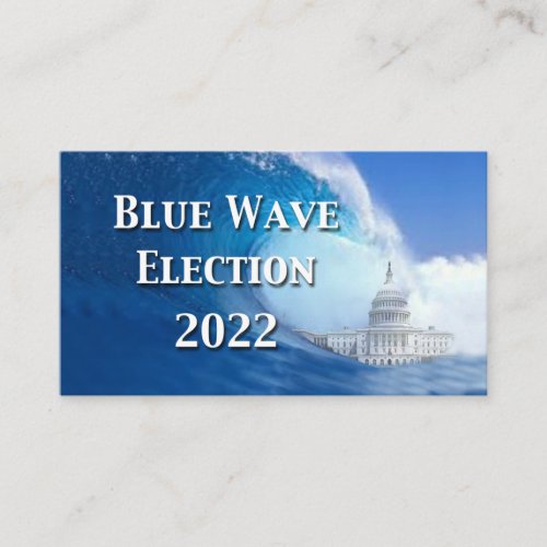 Blue Wave Election 2022 Business Card
