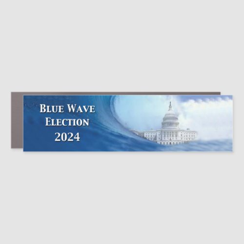 Blue Wave Election 2024 Car Magnet