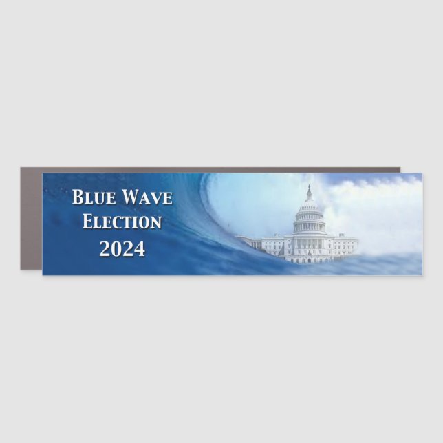 Blue Wave Election 2024 Car Magnet (Front)