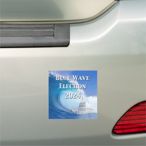 Blue Wave Election 2024 Car Magnet