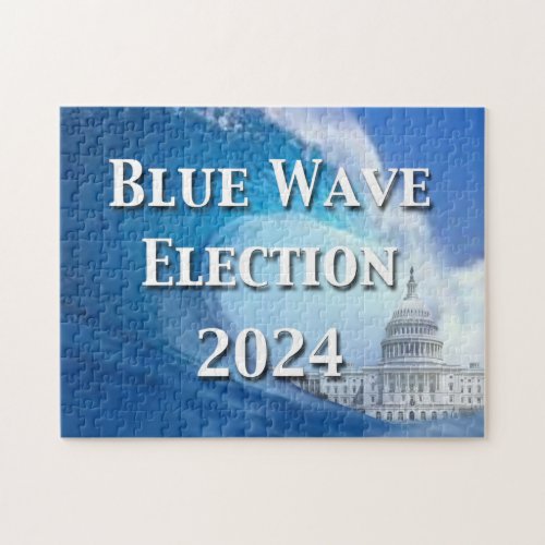 Blue Wave Election 2024 Jigsaw Puzzle