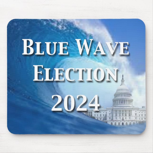 Blue Wave Election 2024 Mouse Pad (Front)