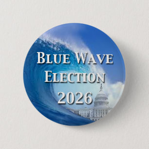 Blue Wave Election 2026 Button