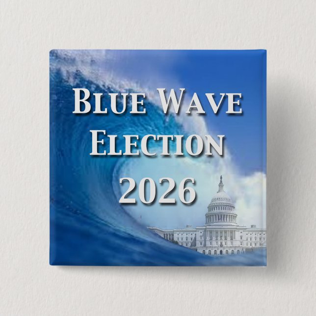 Blue Wave Election 2026 Button (Front)