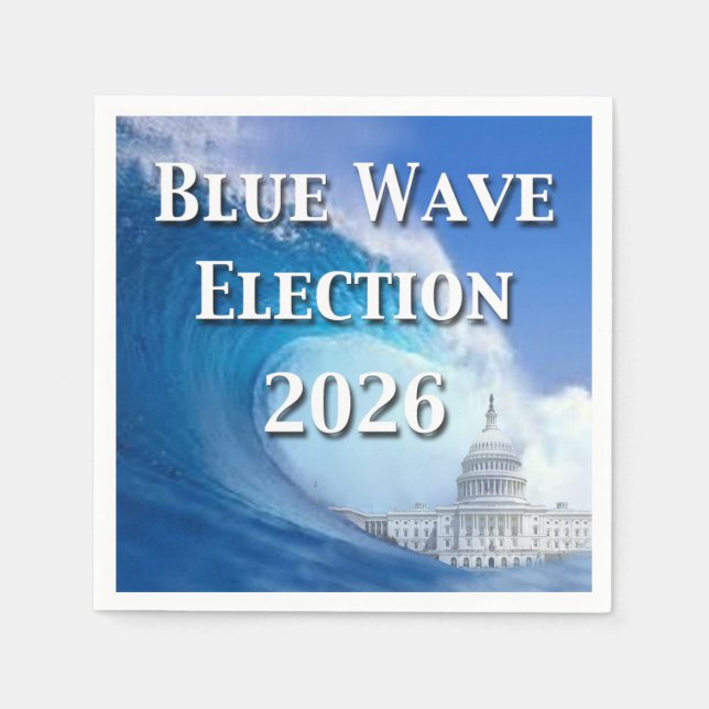 Blue Wave Election 2026 Napkins (Front)