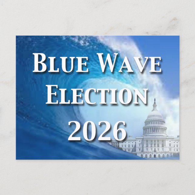 Blue Wave Election 2026 Postcard (Front)