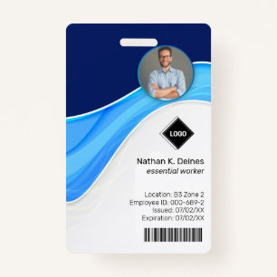 Blue Wave   Employee Photo ID Company Security Badge
