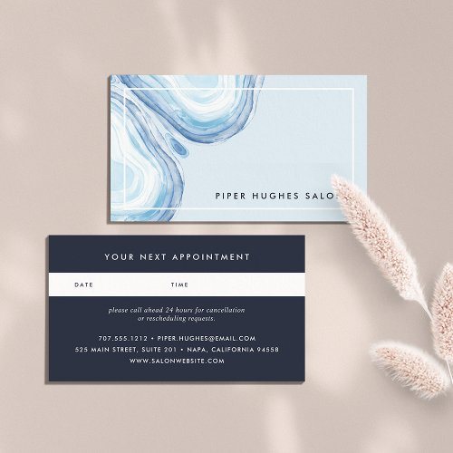 Blue Wave Geode  Appointment Card