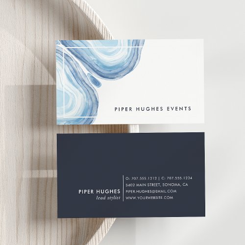 Blue Wave Geode Business Card