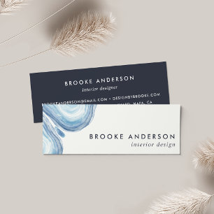 Blue Wave Geode Mini Business Card