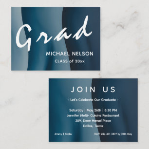 Blue Wave Grad Party Enclosure Card