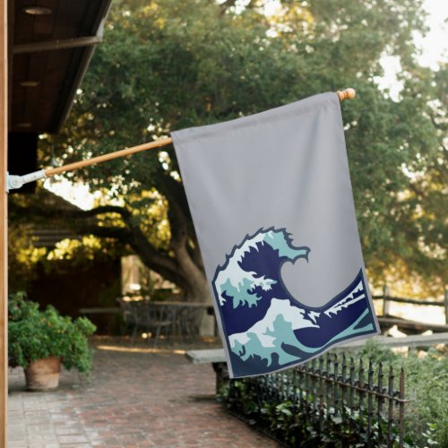 Blue Wave House Flag