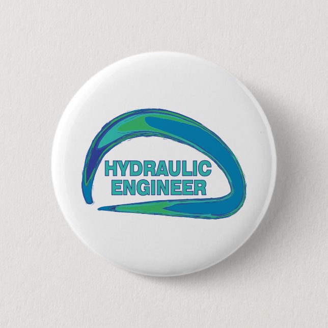 Blue Wave Hydraulic Engineer Mug Button (Front)