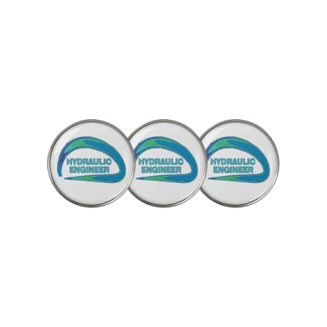 Blue Wave Hydraulic Engineer Mug Golf Ball Marker (3 Up)