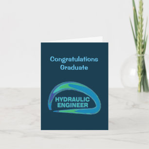 Blue Wave Hydraulic Engineer Thank You Card