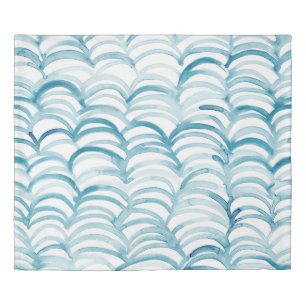 Blue Wave Japanese Style PatternIllustration Duvet Cover