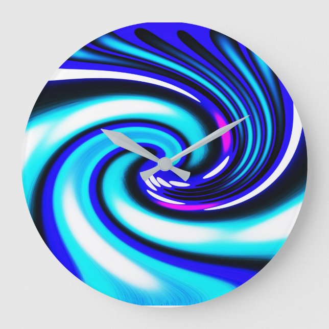 Blue wave large clock (Front)