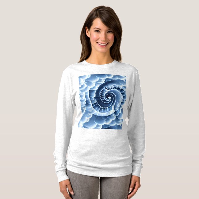 Blue Wave Long Sleeve Tee (Front Full)