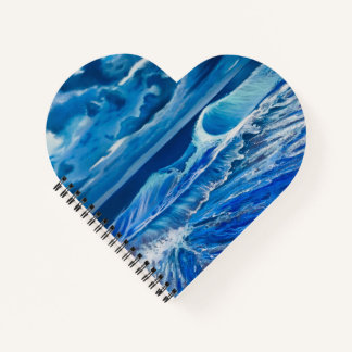 Blue Wave Love Notebook