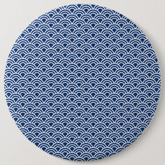 Blue wave pattern button