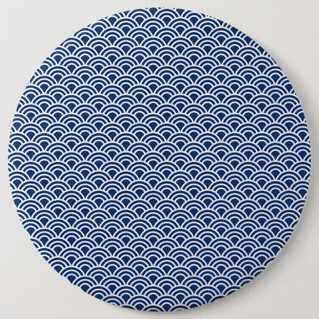 Blue wave pattern button (Front)