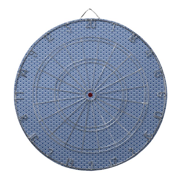 Blue wave pattern dart board (Front)