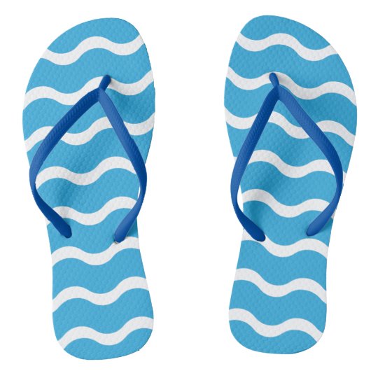 blue waves flip flops