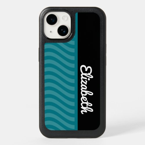 Blue Wave Pattern OtterBox iPhone 14 Case