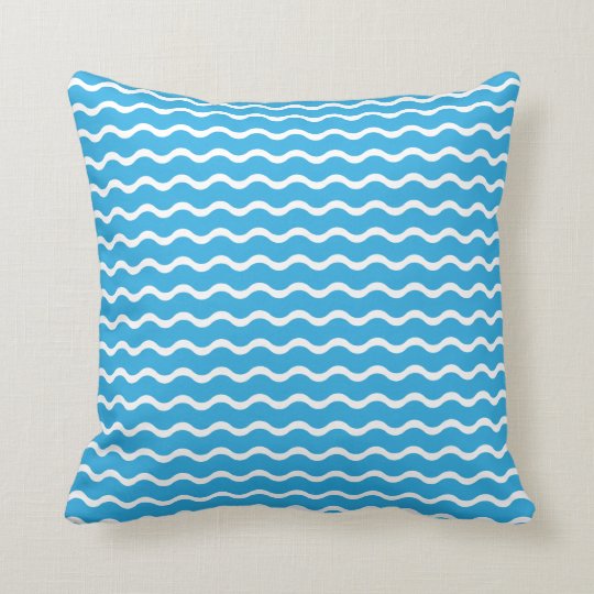 blue wave pillow