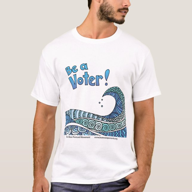 Blue Wave+Pie Chart T-Shirt (Front)