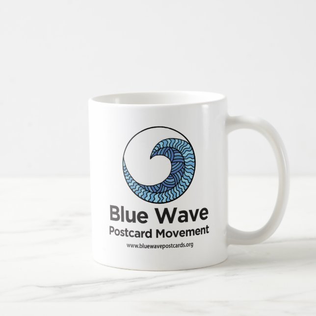 Blue Wave Postcard Movement Mug (Right)