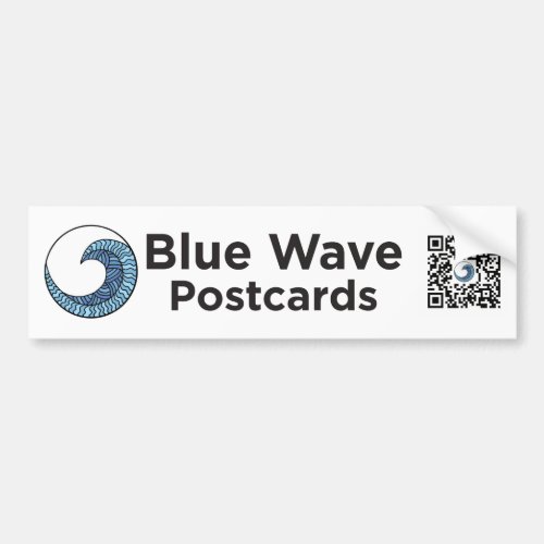 Blue Wave Postcards Bumper Sticker